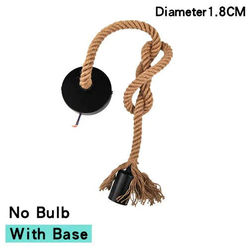 Retro Rope Pendant Light Lamp Loft Vintage Personality Industrial 18Mm 25Mm E27 Edison Bulb