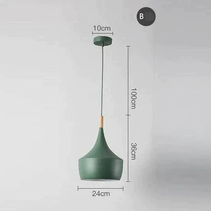 Slope Indoor Lighting Slope Pendant Lights Wood And Aluminum Lamp Restaurant Bar Coffee Dining Room