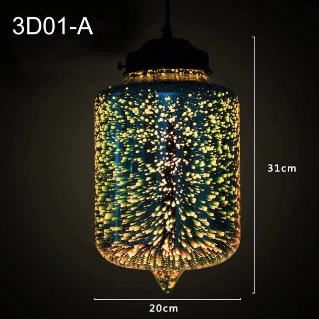 Shiny 3D Led Pendant Lights Lustre Pendente For Bar Living Room Kitchen Modern Glass Industrial