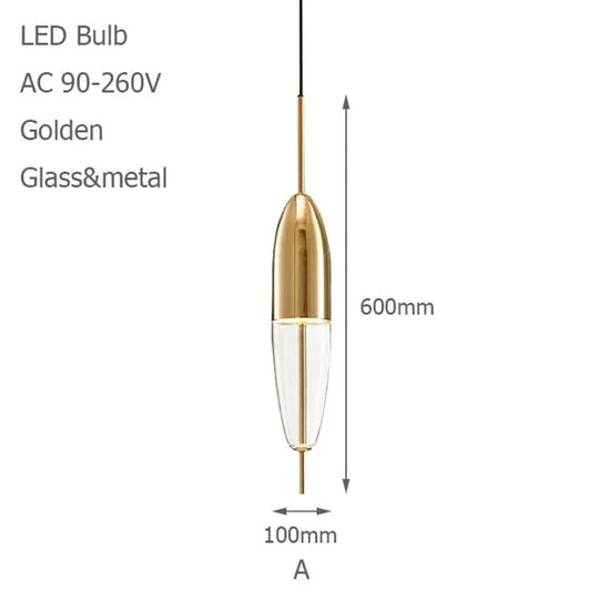 Nordic Modern Teardrop - Shaped Blue Glass Pendant Light Led Art Deco Simple White Hanging Lamp For