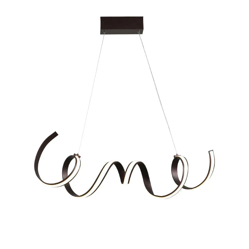 Coffee Finish Modern Led Pendant Lights For Living Room Dining Kitchen Acrylic Aluminum Body Lamp
