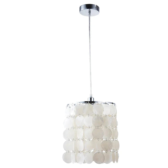 Diy Modern White Natural Seashell Pendant Lamps E14 Led Shell Lighting For Dining Room Living