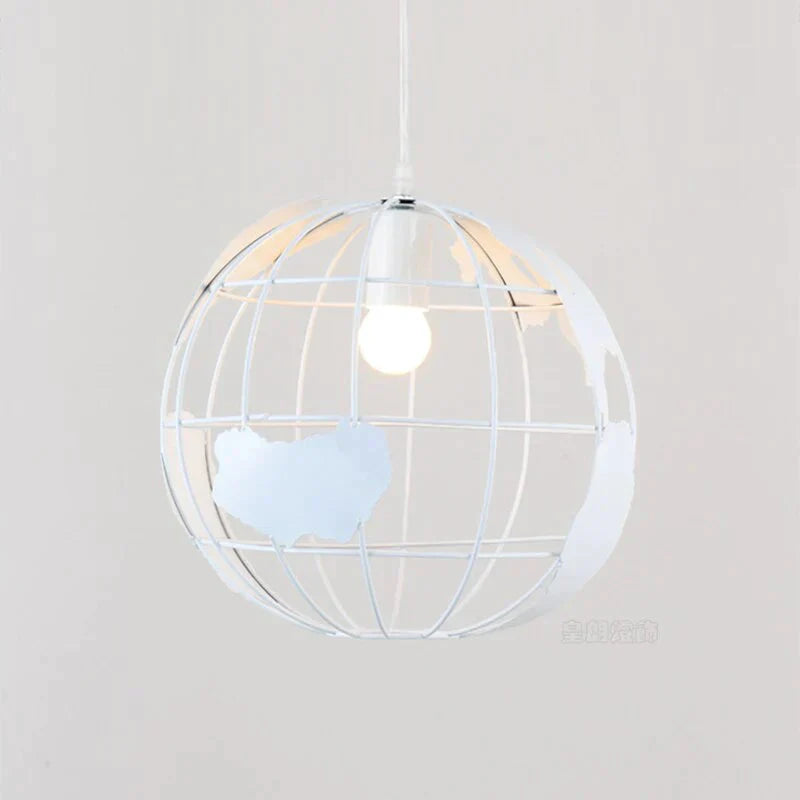 Pendant Light Black/White Creative E27 Bulbs Earth Iron Lamp Edison Bulb For Kitchen Dining Room