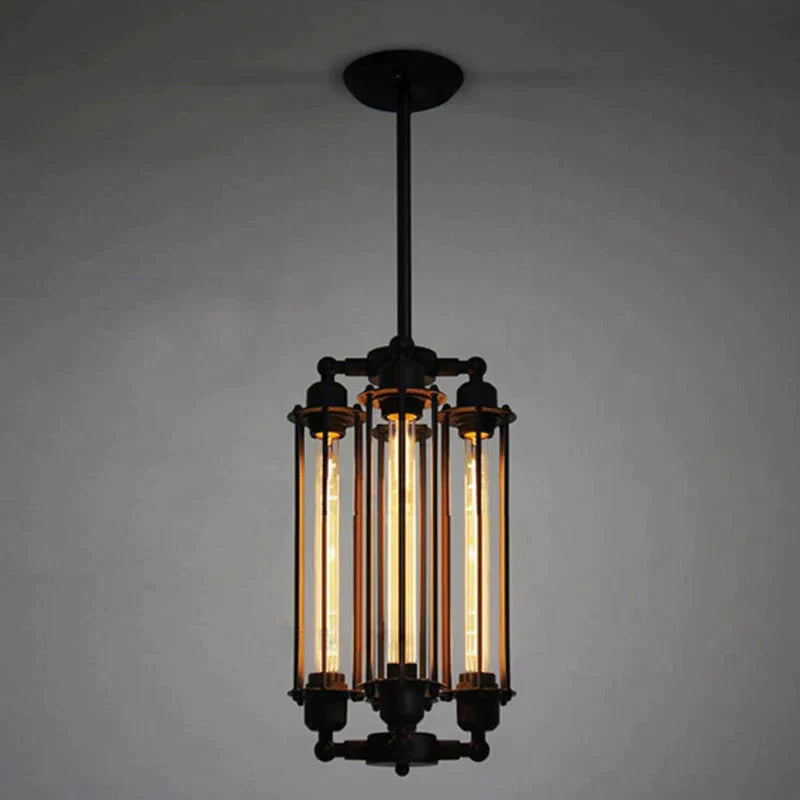 Retro Vintage 4 Heads Steam Pipe Ceiling Pendant Lamp E27 Lights Loft Restaurant Master Bedroom