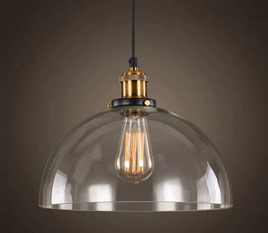 Vintage Pendant Lights Amber Glass E27 Edison Bulb Lamp