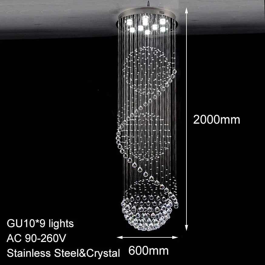 Empire Vintage Chandelier Modern Loft Crystal Lamp With Gu10 9 Lights Europe For Bedroom Living
