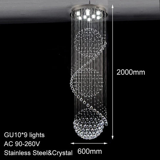 Empire Vintage Chandelier Modern Loft Crystal Lamp With Gu10 9 Lights Europe For Bedroom Living