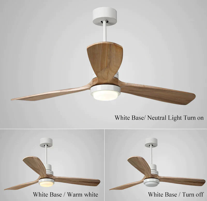 52 Inch Modern Wooden Pendant Fans With Lights Remote Control Ventilador De Techo Fan Led Light
