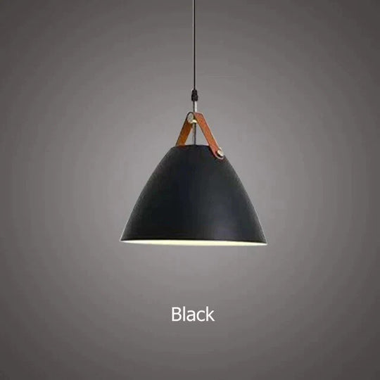 Nordic Simple Black White Pendant Light E27 Led Modern Hanging Lamp For Bedroom Living Room Hotel