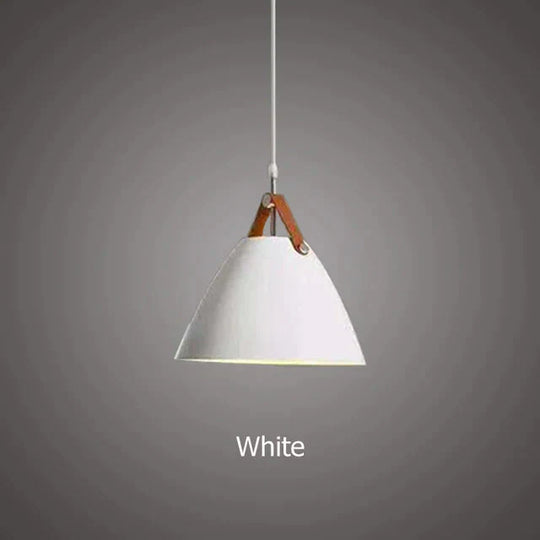 Nordic Simple Black White Pendant Light E27 Led Modern Hanging Lamp For Bedroom Living Room Hotel