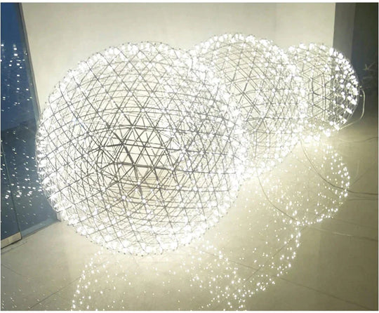 Modern Loft Spark Ball Led Pendant Light Firework Stainless Steel Lamps