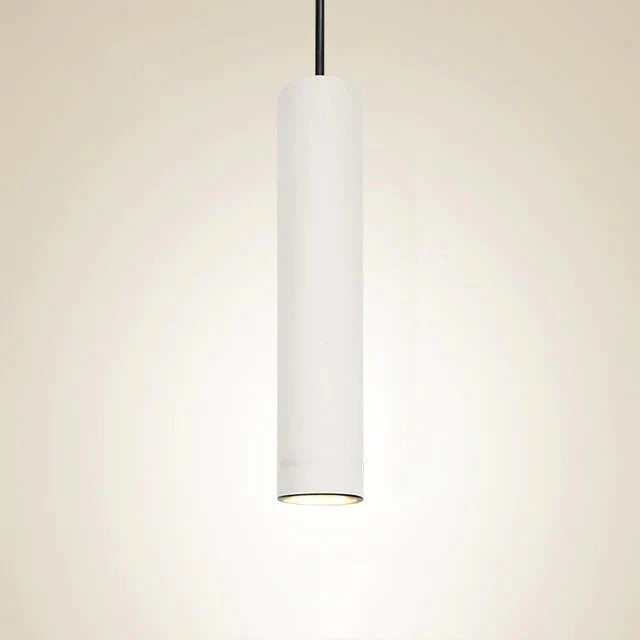Cylinder Pipe Pendant Lights Kitchen Island Dining Room Bar Counter White / 7W Dimmable 300Mm Cold