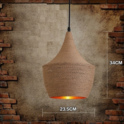 Nordic Modern Pendant Lights Kitchen Lamp Vintage Loft Ceiling Island Hanglamp Dining Room Rope