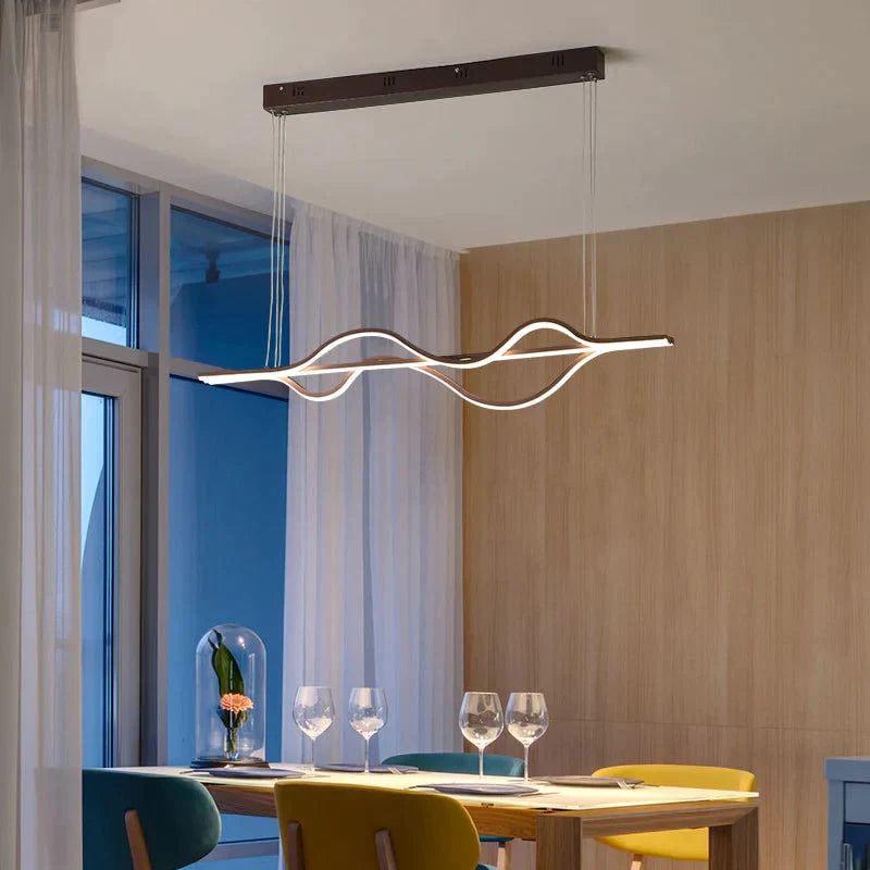Length 1000Mm 37W Dimmable Rc New Arrival Modern Led Pendant Lights For Dining Room Kitchen Bar Lamp