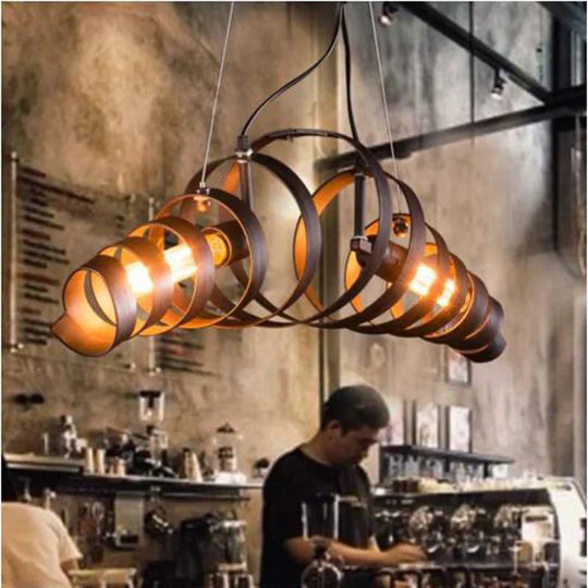 Rocco - Retro Vintage Spiral Spring Industrial Hanging Pendant Light