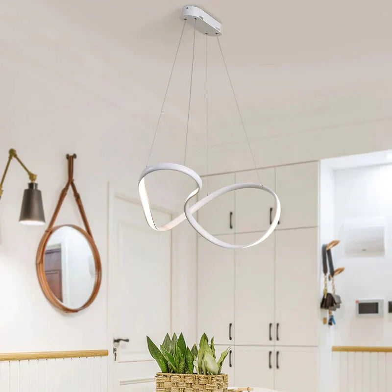 Creative Modern Led Pendant Light For Living Room Bedroom Dining Hanging Lamp Home Lustres White