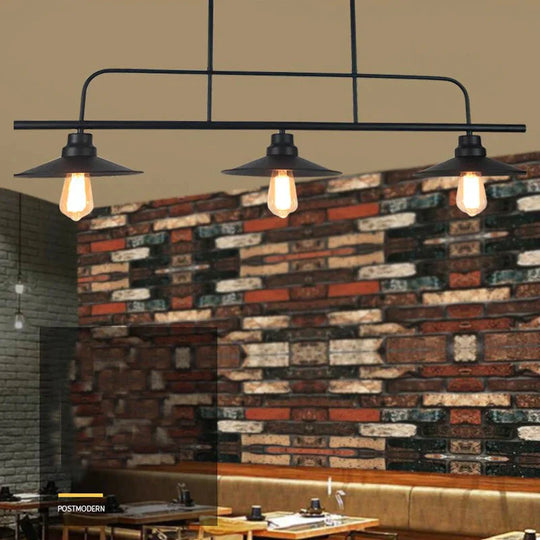 Nordic Retro Industrial Style Wrought Iron Chandelier American E27 Lamp Bar Restaurant Cafe