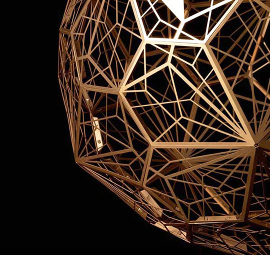E27 Replica Of Web Etch Modern Pendant Light Shadow Lamp For Living Room Dining