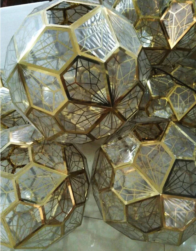 E27 Replica Of Web Etch Modern Pendant Light Shadow Lamp For Living Room Dining
