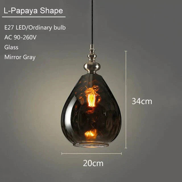 Modern Creative Europe Glass Pendant Light Led E27 With 3 Colors For Bedroom/Restaurant/Living