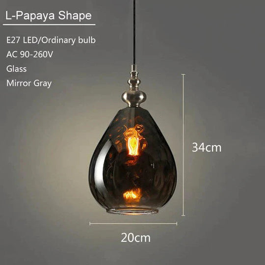 Modern Creative Europe Glass Pendant Light Led E27 With 3 Colors For Bedroom/Restaurant/Living
