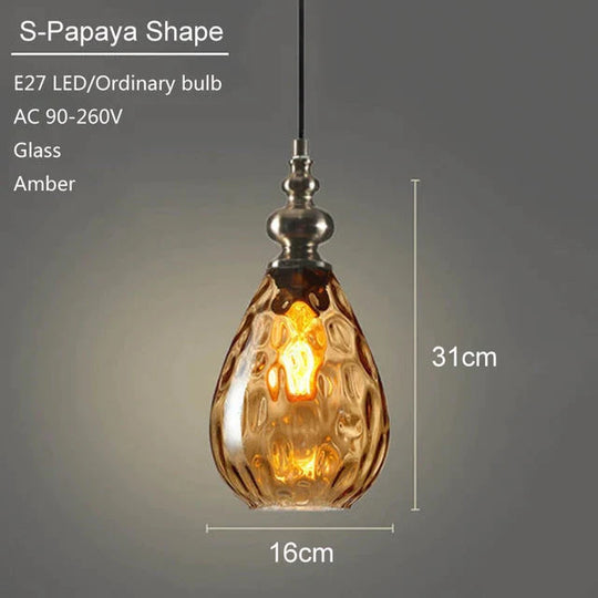 Modern Creative Europe Glass Pendant Light Led E27 With 3 Colors For Bedroom/Restaurant/Living