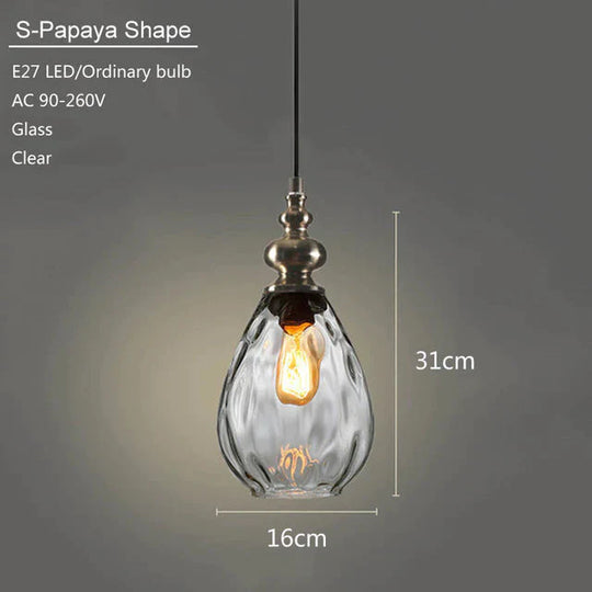 Modern Creative Europe Glass Pendant Light Led E27 With 3 Colors For Bedroom/Restaurant/Living