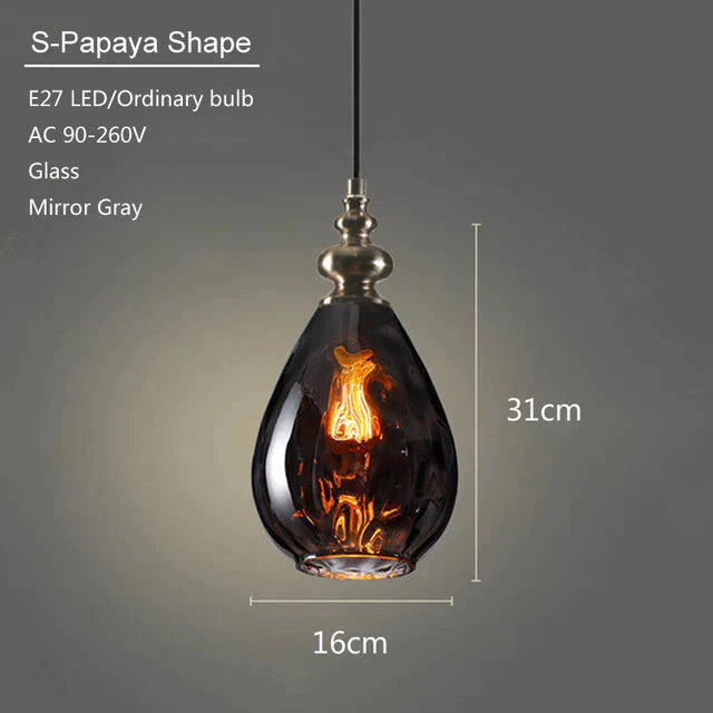 Modern Creative Europe Glass Pendant Light Led E27 With 3 Colors For Bedroom/Restaurant/Living