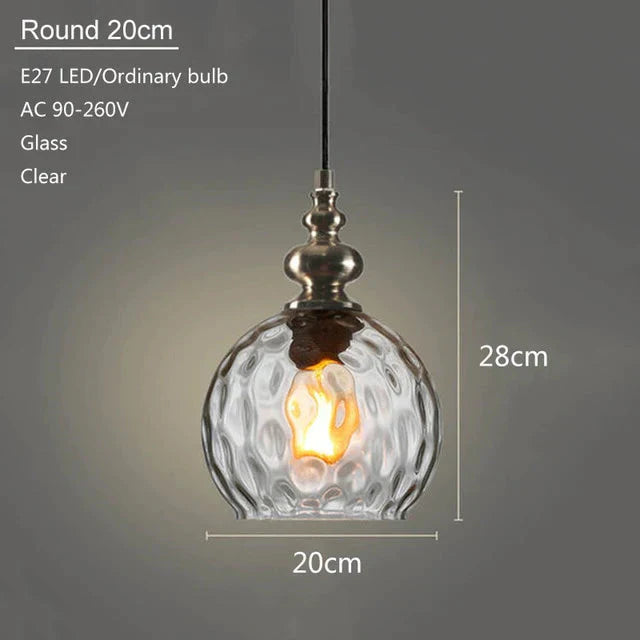 Modern Creative Europe Glass Pendant Light Led E27 With 3 Colors For Bedroom/Restaurant/Living