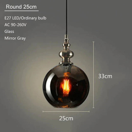 Modern Creative Europe Glass Pendant Light Led E27 With 3 Colors For Bedroom/Restaurant/Living