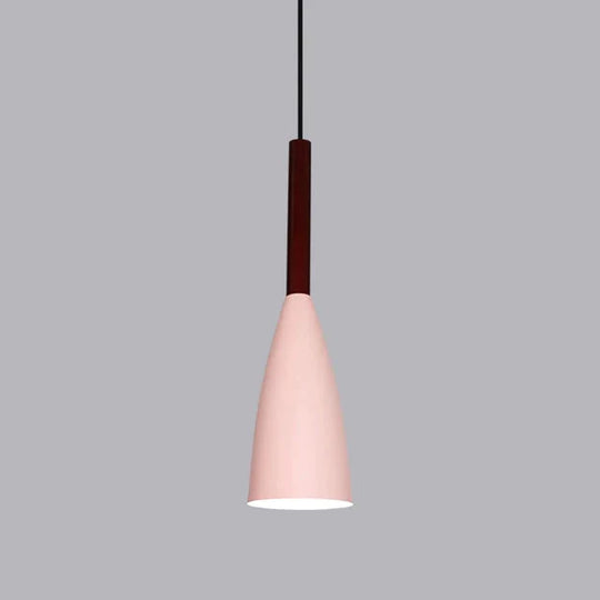 Nordic Minimalism Droplight E27 Aluminum Wood Pendant Lights Home Restaurant Decor Lighting Lamp