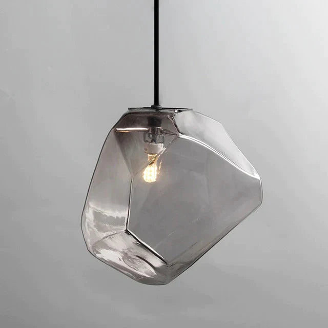 Simple Stone Glass Pendant Light Colorful Indoor G4 Led Lamp The Restaurant Dining Room Bar Cafe