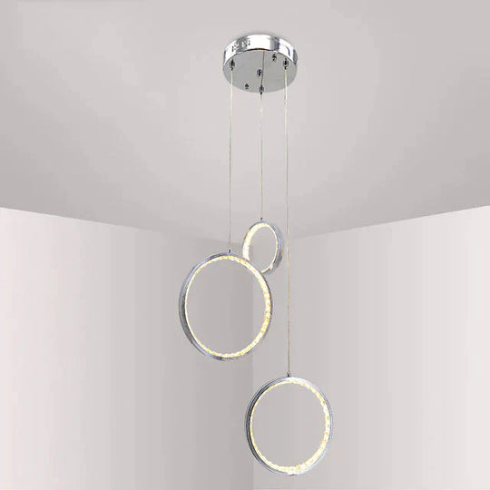 Circle Led Crystal Light New Hanging Pendant 36W Prety Corridor Hotel Lamp Dining Room Lights