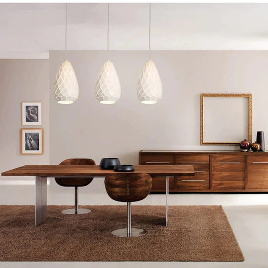 Set Of 3 Modern Led Pendant Lights Square Round Kitchen Island Lamps Dining Living Room Drop