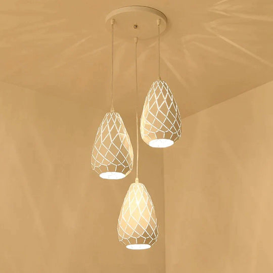 Set Of 3 Modern Led Pendant Lights Square Round Kitchen Island Lamps Dining Living Room Drop