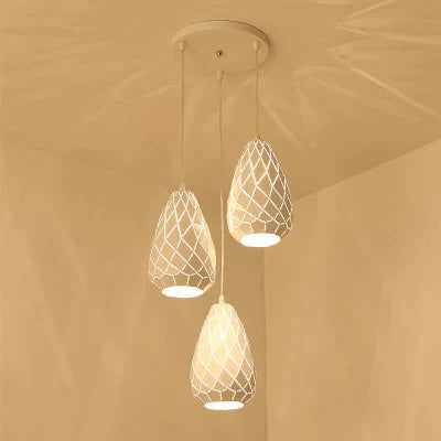 Set Of 3 Modern Led Pendant Lights Square Round Kitchen Island Lamps Dining Living Room Drop