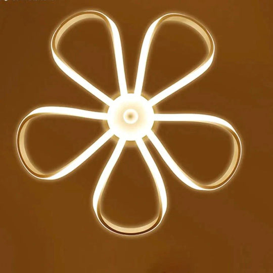 Modern Flower Led Pendant Lights Kitchen Acrylic + Metal Suspension Hanging Ceiling Lamp For