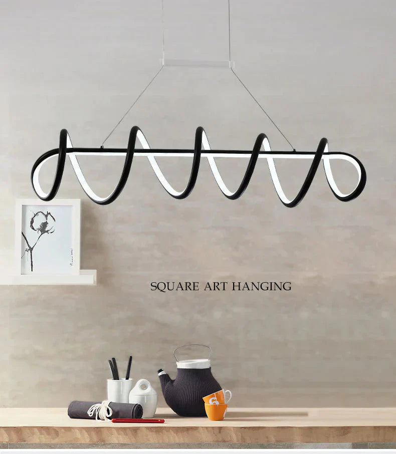 Black&White Modern Led Pendant Light For Living Room Dining Kitchen Ceiling Mounted Lamp Led Lamp