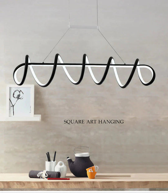 Black&White Modern Led Pendant Light For Living Room Dining Kitchen Ceiling Mounted Lamp Led Lamp