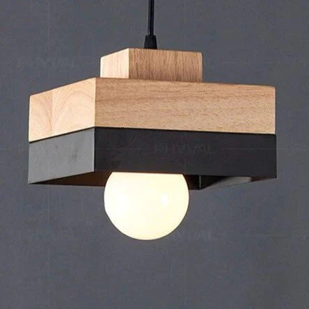 Wooden Nordic Pendant Lights For Home Lighting Modern Hanging Lamp Aluminum Lampshade Led Bulb