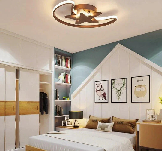 Acrylic Kids Led Ceiling Lights For Study Room Moon Stars Lightin Fixtures Lampe Plafond Home 10 -