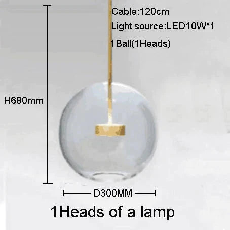 Clear Glass Ball Living Room Chandeliers Art Deco Bubble Lamp Shades Chandelier Modern Indoor