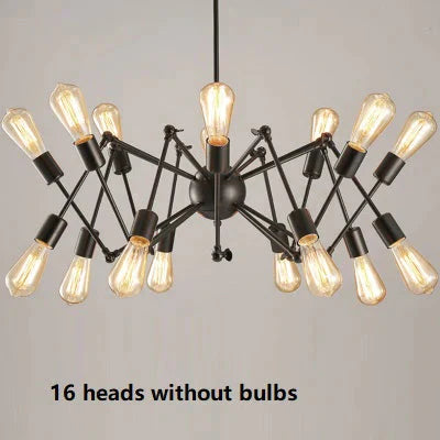 Vintage Industrial Loft Pendant Light 8/12/16/18 Heads Sputnik Lamp Restaurant Bar Lights 16Heads