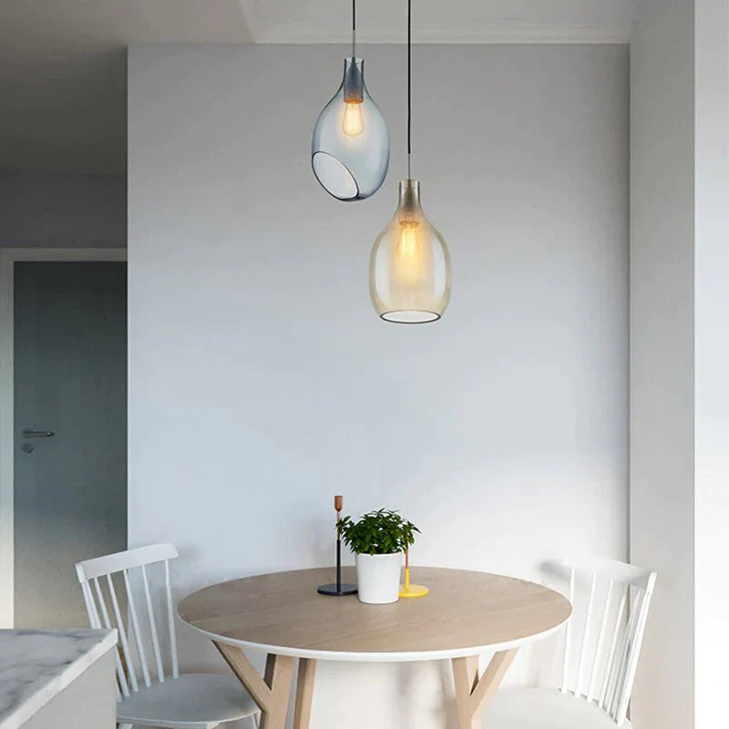 Nordic Loft Glass Pendant Light Led E27 Home Deco Modern Hanging Lamp For Bedroom Living Room