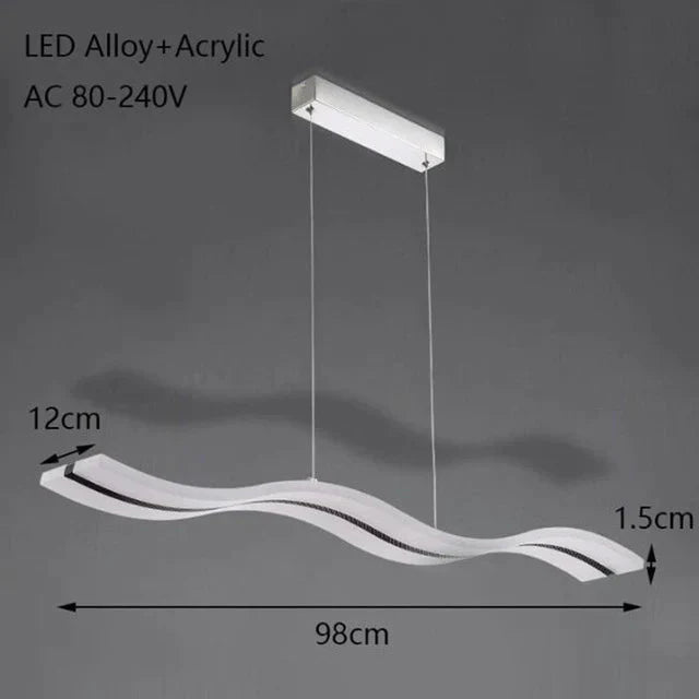 Modern European Alloy Painted 3 Style Minimalism Pendant Light Led Lamp For Living Room Restaurant