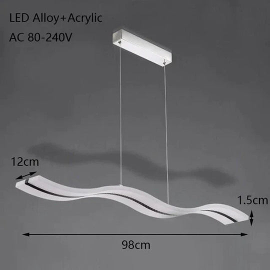 Modern European Alloy Painted 3 Style Minimalism Pendant Light Led Lamp For Living Room Restaurant