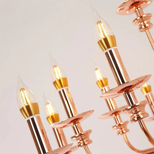 Vintage Modern Candle Pendant Light Led E14 Europe Industrial Simple Hanging Lamp For Living Room