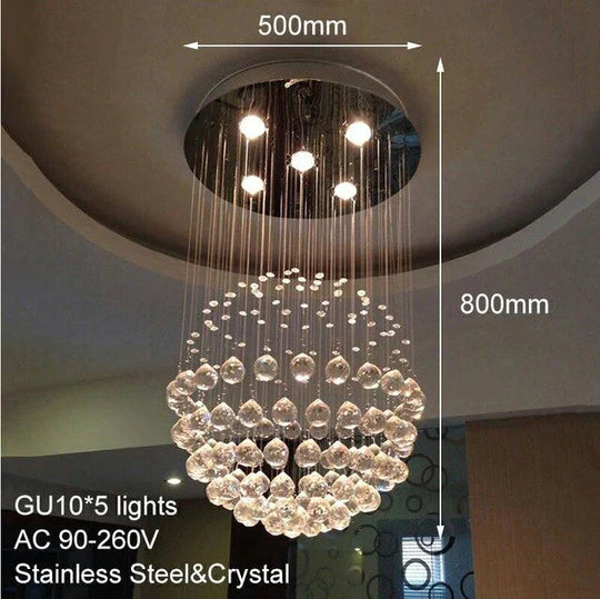 Loft Traditional Crystal Retro Chandelier Royal With Gu10 5 Lights For Bedroom Hotel Lobby