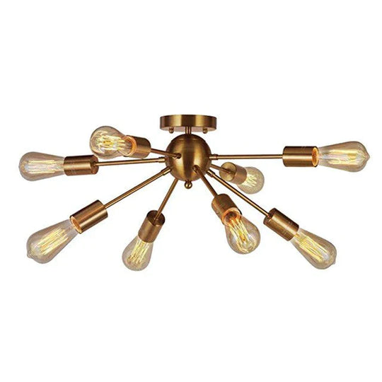 Industrial Modern Minimalist Creative Design Led E27 Wrought Iron Plating Ceiling Lamp Lobby Store