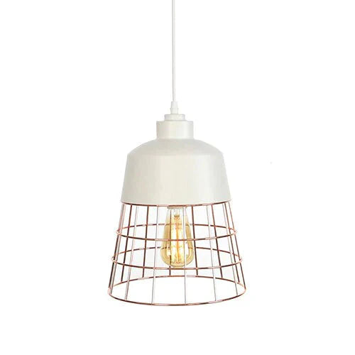 American Creative Simple Pendant Light E27 Led Rose Gold Hanging Lamp For Living Room Bedroom Study